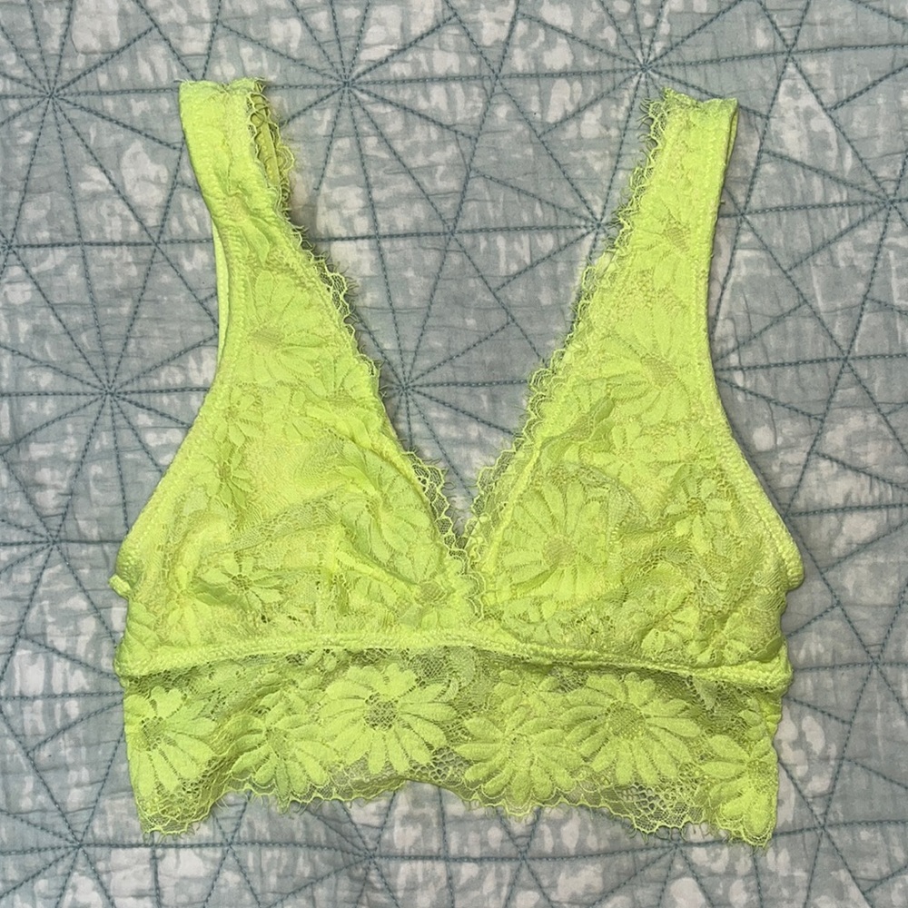 Aerie neon yellow bralette XS